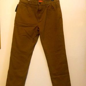 Mens St John’s Bay Stretch  Royal Brown Pants 34X32
